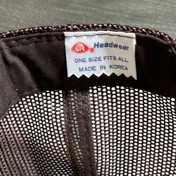 Vintage Trucker Hat With Construction Co Advertisement NOS Mesh Foam Snapback - Picture 5 of 6